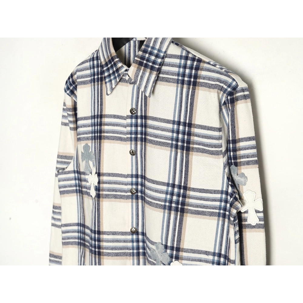 Chrome Hearts Patch Cross Shirt Jacket,Chrome Hearts