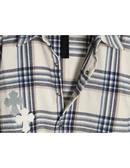 Chrome Hearts Patch Cross Shirt Jacket,Chrome Hearts