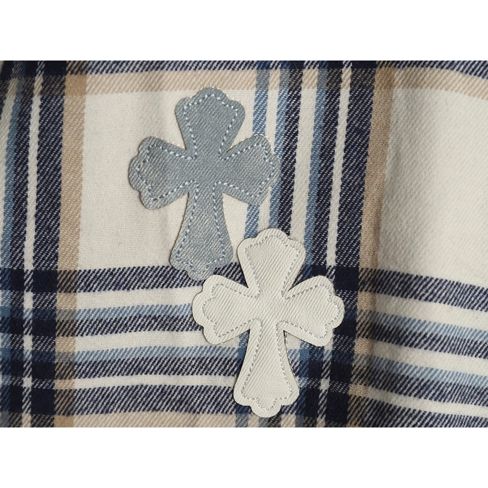 Chrome Hearts Patch Cross Shirt Jacket,Chrome Hearts