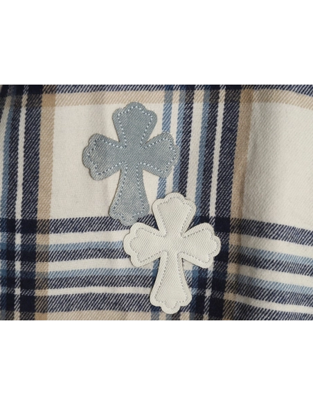 Chrome Hearts Patch Cross Shirt Jacket,Chrome Hearts