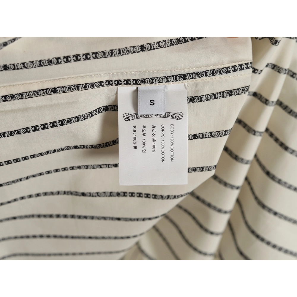 Chrome Hearts Sanskrit-printed yarn-dyed long-sleeved shirt TSK1,Chrome Hearts