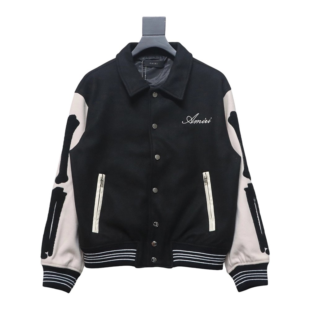 Amiri bone embroidered baseball jacket,Amiri