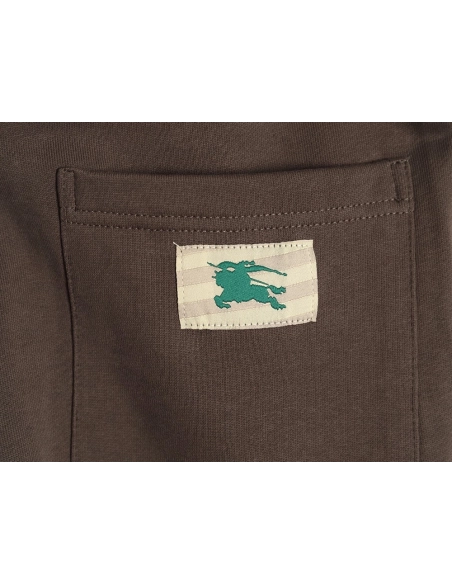 Burberry embroidered warhorse back pocket logo trousers,Burberry