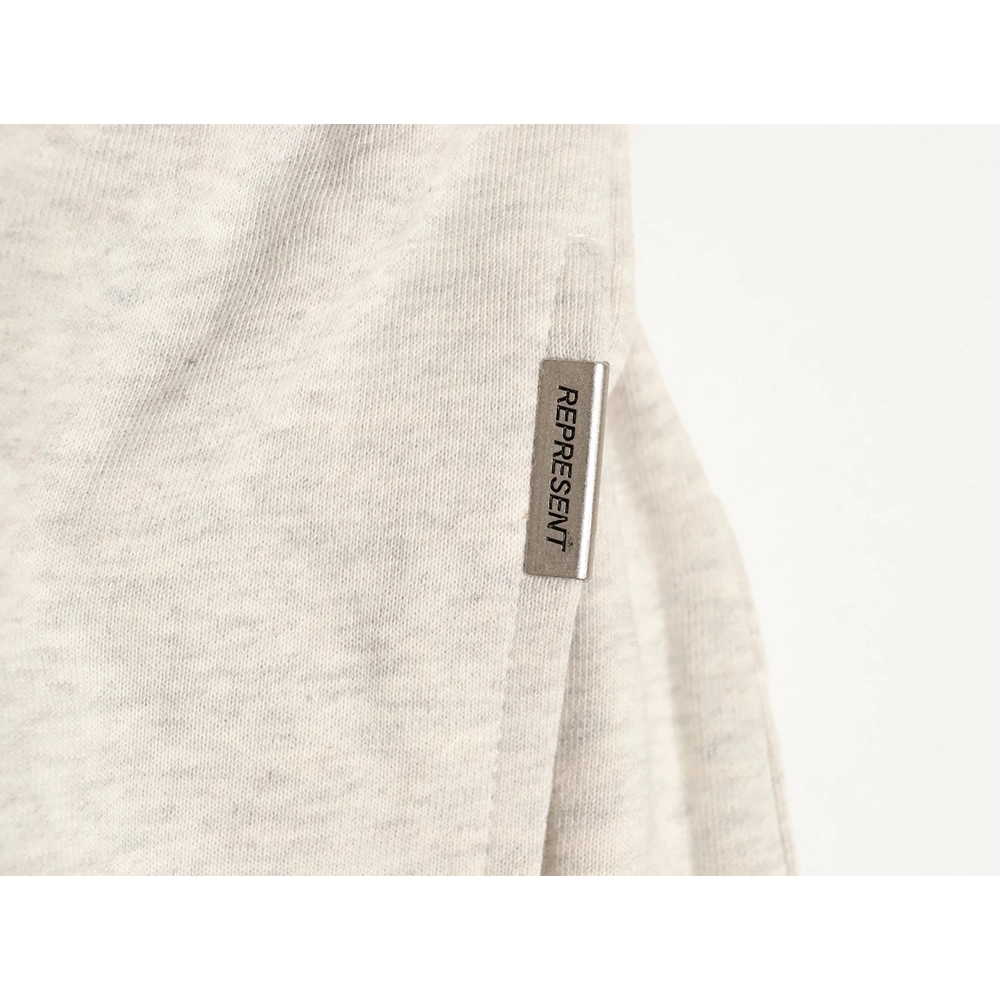 Represent distressed washed embroidered logo straight-leg drawstring sweatpants,Represent