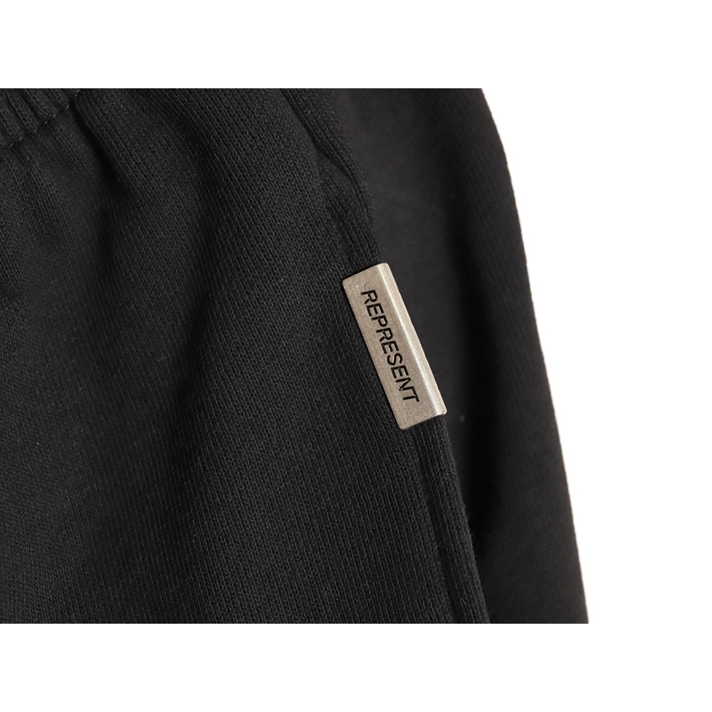 Represent distressed washed embroidered logo straight-leg drawstring sweatpants TSK1,Represent