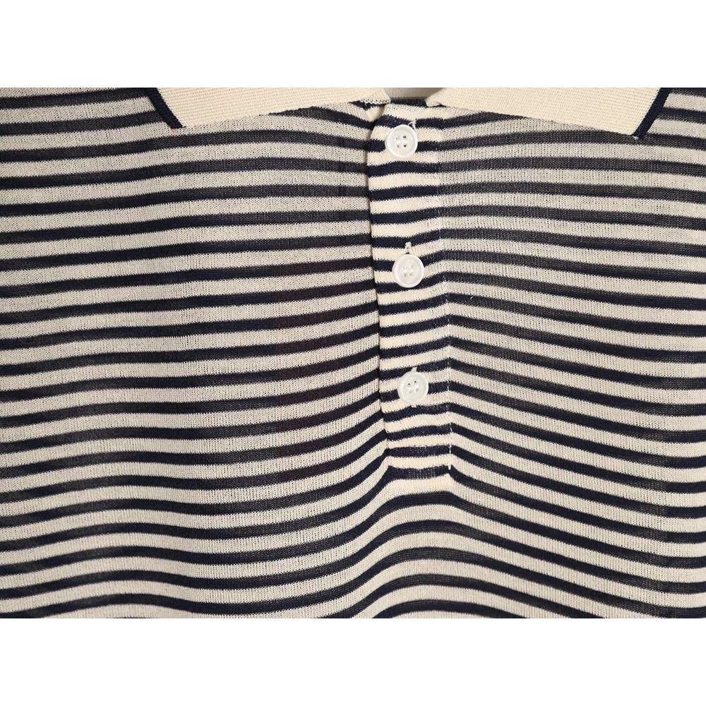 Loro Piana striped knitted Polo short-sleeved,Loro Piana