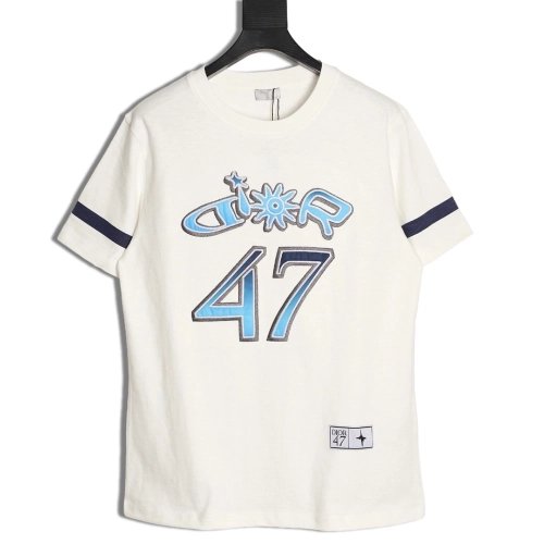 Dior 47 gradient lettering appliqu¨¦ short sleeves,Dior