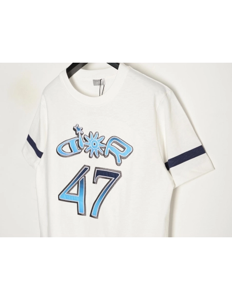 Dior 47 gradient lettering appliqu¨¦ short sleeves,Dior