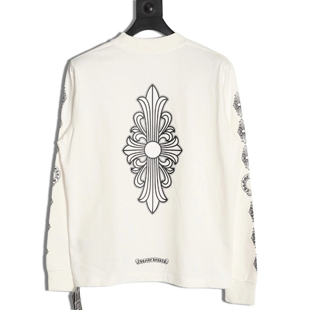 Chrome hearts back cross round neck long sleeves,Chrome Hearts
