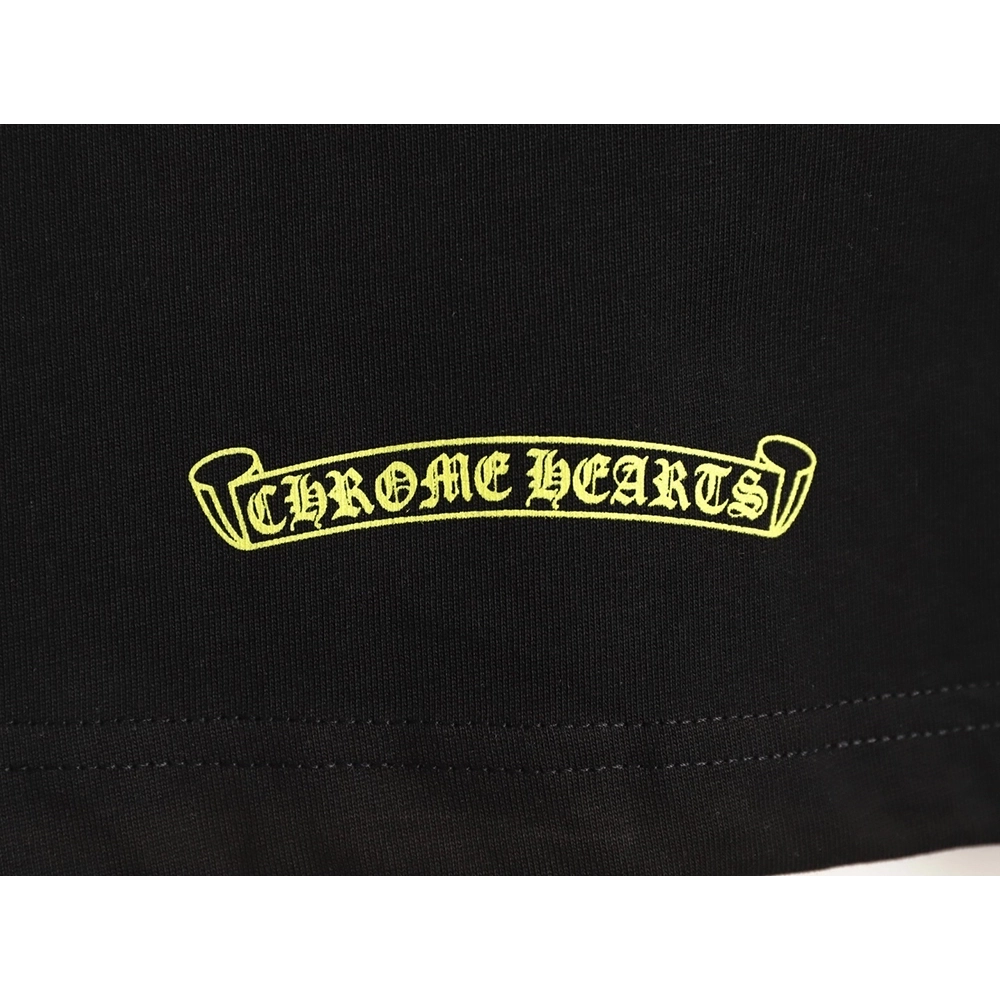 Chrome hearts neckline colorful Sanskrit round neck long sleeves TSK1,Chrome Hearts