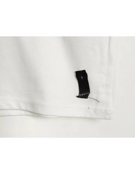 Fendi Little Monster Eyes FF Leather Brand Pocket Short Sleeve,Fendi