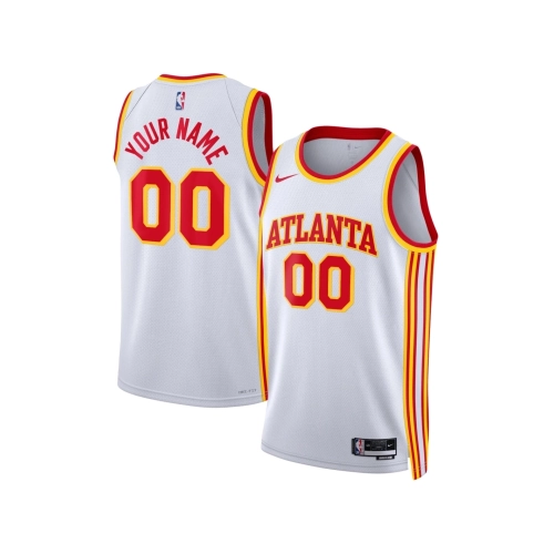 Unisex Atlanta Hawks White Swingman Custom Jersey - Association Edition,Atlanta Hawks,NBA,JERSEY with free shipping