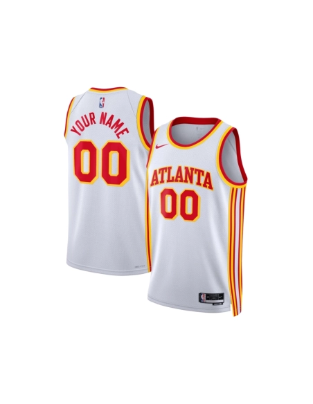 Unisex Atlanta Hawks White Swingman Custom Jersey - Association Edition,Atlanta Hawks,NBA,JERSEY with free shipping