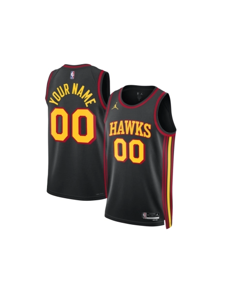 Unisex Atlanta Hawks Black 2022 23 Swingman Custom Jersey - Statement Edition,Atlanta Hawks,NBA,JERSEY with free shipping