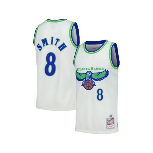 Mens Atlanta Hawks Steve Smith Cream Chainstitch Swingman Jersey,Atlanta Hawks,NBA,JERSEY with free shipping