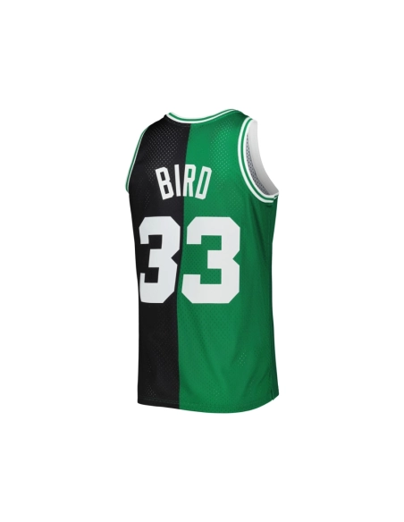 Mens Boston Celtics Larry Bird Black Kelly Green Hardwood Classics 1985 86 Split Swingman Jersey,Boston Celtics,NBA,JERSEY with 