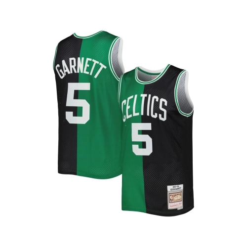 Mens Boston Celtics Kevin Garnett Black Kelly Green Hardwood Classics 2007 08 Split Swingman Jersey,Boston Celtics,NBA,JERSEY wi