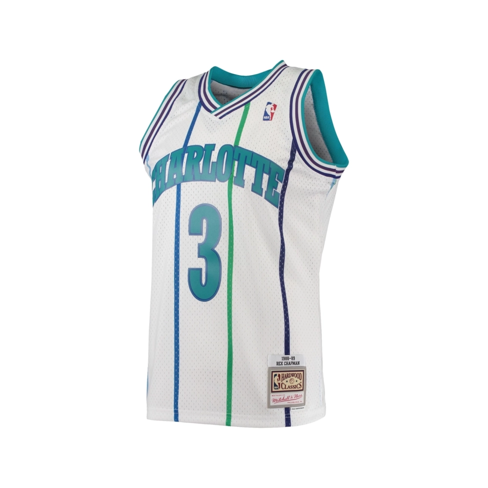 Mens Charlotte Hornets Rex Chapman White 1988 89 Hardwood Classics Swingman Jersey,Charlotte Hornets,NBA,JERSEY with free shippi