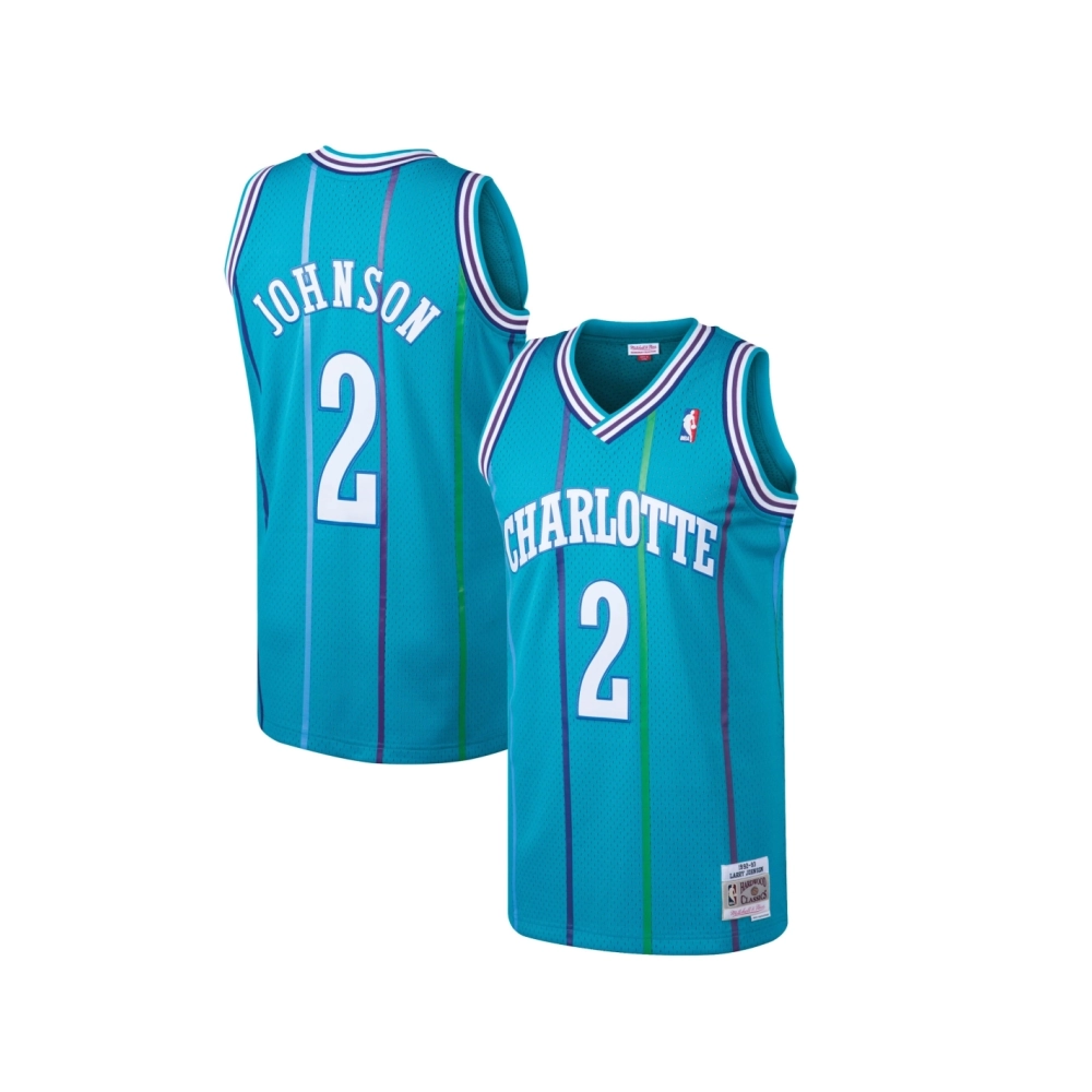 Mens Charlotte Hornets Larry Johnson Teal 1992 93 Hardwood Classics Swingman Jersey,Charlotte Hornets,NBA,JERSEY with free shipp