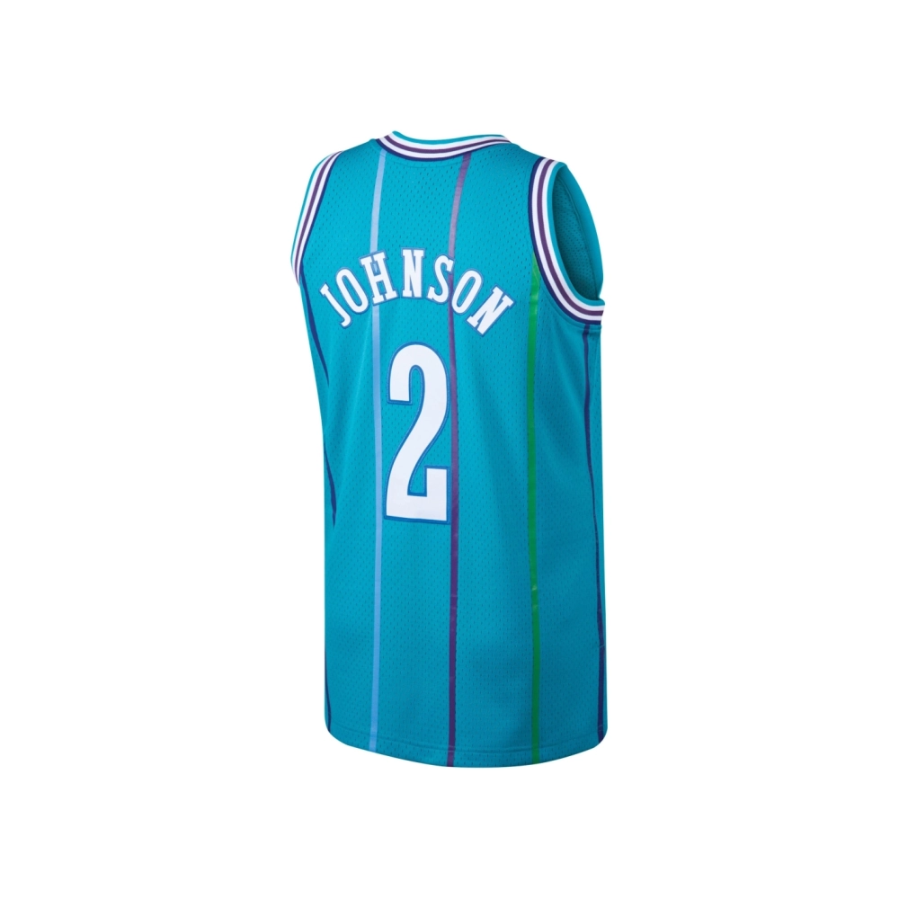 Mens Charlotte Hornets Larry Johnson Teal 1992 93 Hardwood Classics Swingman Jersey,Charlotte Hornets,NBA,JERSEY with free shipp
