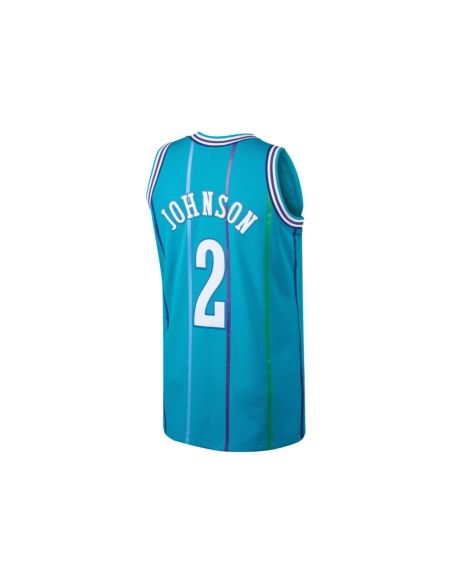 Mens Charlotte Hornets Larry Johnson Teal 1992 93 Hardwood Classics Swingman Jersey,Charlotte Hornets,NBA,JERSEY with free shipp