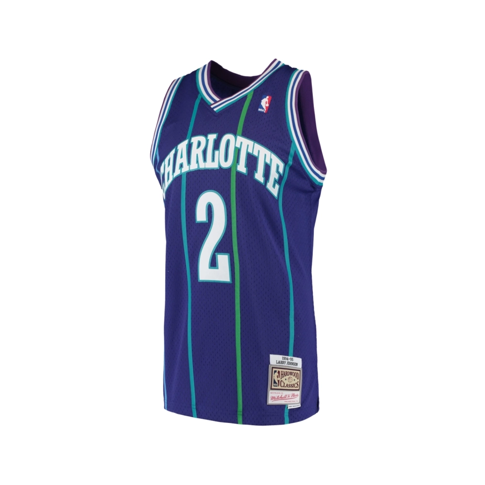 Mens Charlotte Hornets Larry Johnson Purple 1994 95 Hardwood Classics Swingman Jersey,Charlotte Hornets,NBA,JERSEY with free shi