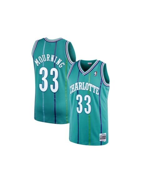 Mens Charlotte Hornets Alonzo Mourning Teal 1992 93 Hardwood Classics Swingman Jersey,Charlotte Hornets,NBA,JERSEY with free shi