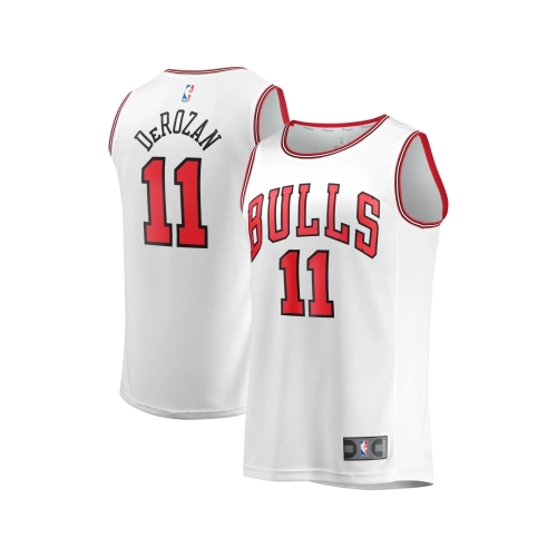 Mens Chicago Bulls DeMar DeRozan White Fast Break Replica Jersey - Association Edition,Chicago Bulls,NBA,JERSEY with free shippi