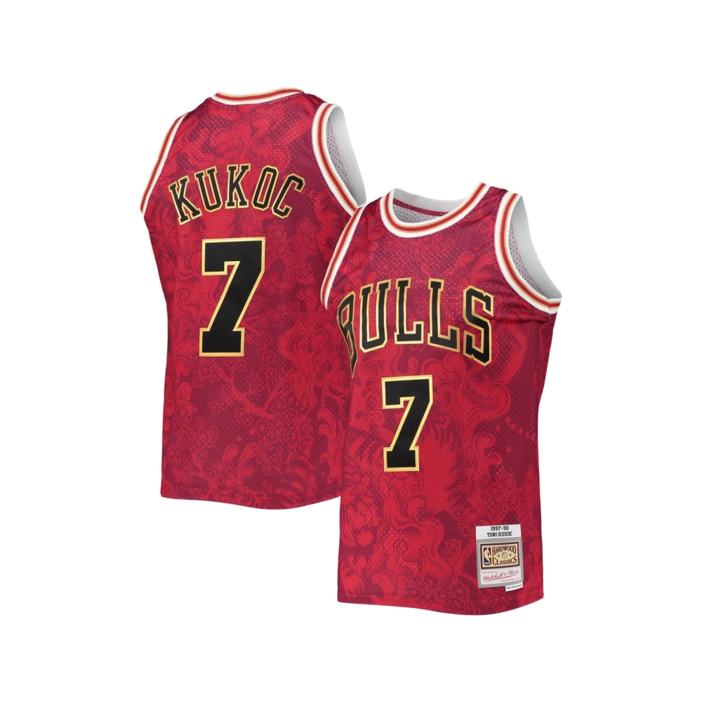 Mens Chicago Bulls Toni Kukoc Red Hardwood Classics 1997 98 Lunar New Year Swingman Jersey,Chicago Bulls,NBA,JERSEY with free sh