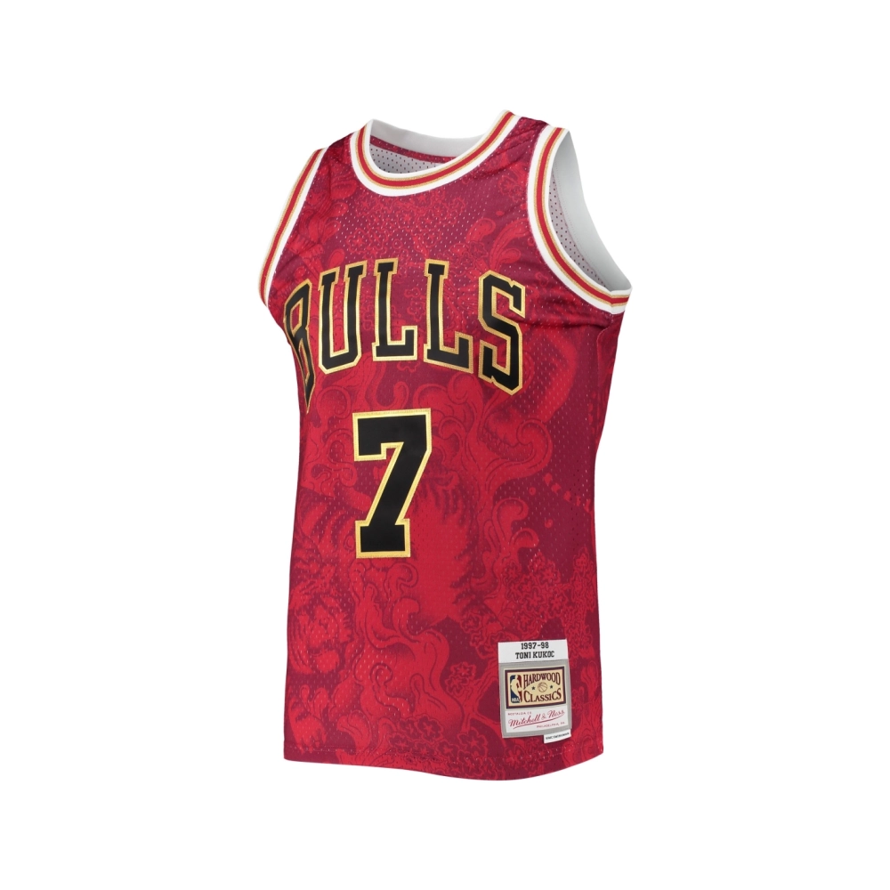 Mens Chicago Bulls Toni Kukoc Red Hardwood Classics 1997 98 Lunar New Year Swingman Jersey,Chicago Bulls,NBA,JERSEY with free sh