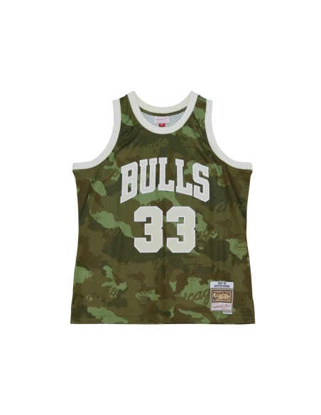 Mens Chicago Bulls Scottie Pippen Camo Hardwood Classics 1997 98 Ghost Green Swingman Jersey,Chicago Bulls,NBA,JERSEY with free 
