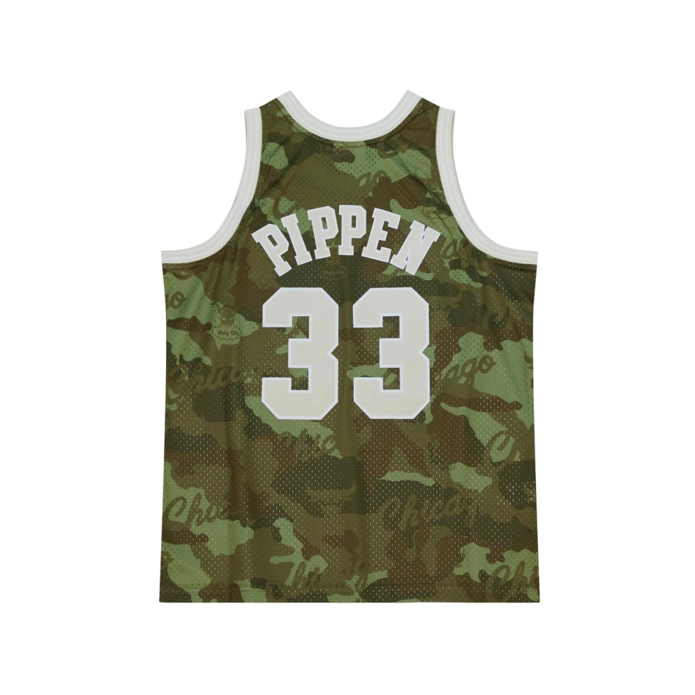 Mens Chicago Bulls Scottie Pippen Camo Hardwood Classics 1997 98 Ghost Green Swingman Jersey,Chicago Bulls,NBA,JERSEY with free 