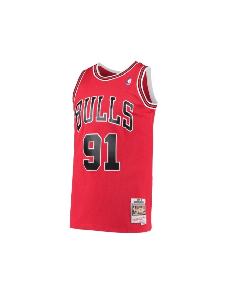 Mens Chicago Bulls Dennis Rodman Red Hardwood Classics Swingman Jersey,Chicago Bulls,NBA,JERSEY with free shipping