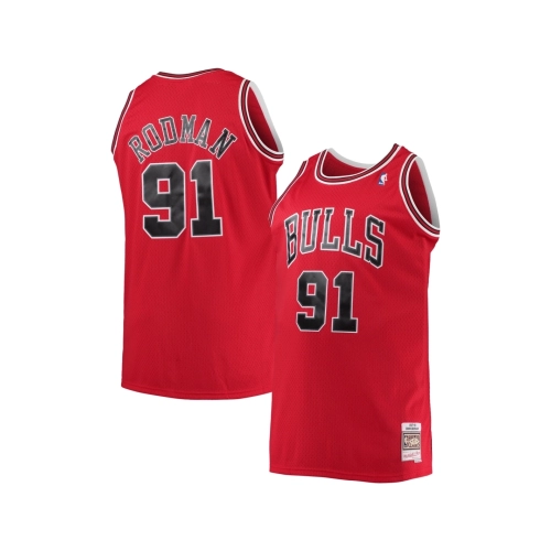 Mens Chicago Bulls Dennis Rodman Red 1997 98 Big Tall Hardwood Classics Swingman Jersey,Chicago Bulls,NBA,JERSEY with free shipp