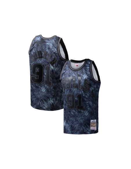 Mens Chicago Bulls Dennis Rodman Black Hardwood Classics 1995 96 Tie-Dye Swingman Jersey,Chicago Bulls,NBA,JERSEY with free ship