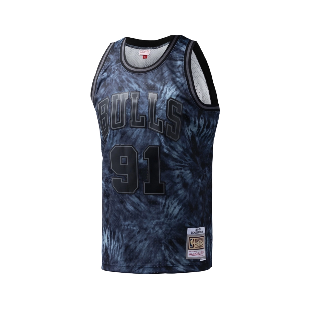 Mens Chicago Bulls Dennis Rodman Black Hardwood Classics 1995 96 Tie-Dye Swingman Jersey,Chicago Bulls,NBA,JERSEY with free ship