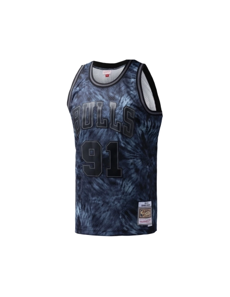 Mens Chicago Bulls Dennis Rodman Black Hardwood Classics 1995 96 Tie-Dye Swingman Jersey,Chicago Bulls,NBA,JERSEY with free ship
