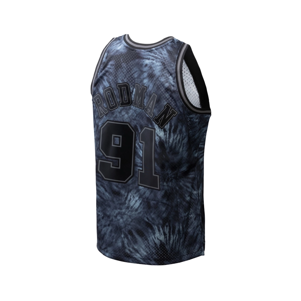 Mens Chicago Bulls Dennis Rodman Black Hardwood Classics 1995 96 Tie-Dye Swingman Jersey,Chicago Bulls,NBA,JERSEY with free ship