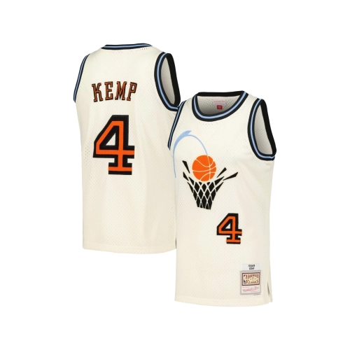 Mens Cleveland Cavaliers Shawn Kemp Cream Chainstitch Swingman Jersey,Cleveland Cavaliers,NBA,JERSEY with free shipping