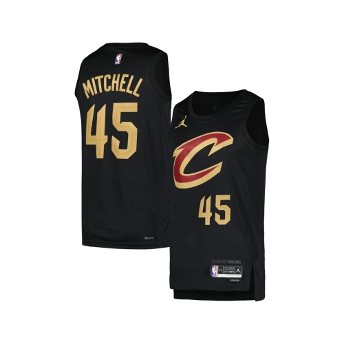 Mens Cleveland Cavaliers Donovan Mitchell Black Swingman Jersey - Statement Edition,Cleveland Cavaliers,NBA,JERSEY with free shi