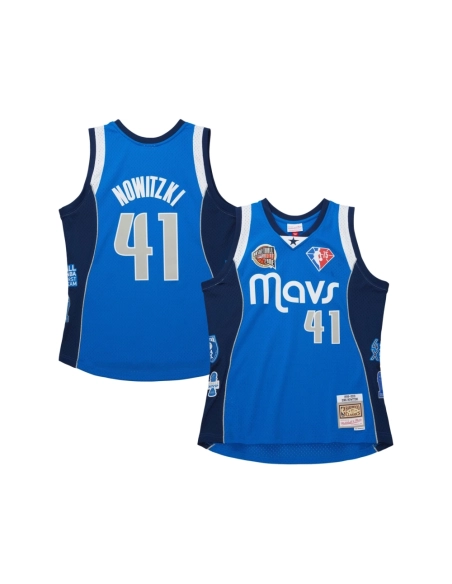 Unisex Dallas Mavericks Dirk Nowitzki Blue Hall of Fame Class of 2023 Throwback Swingman Jersey,Dallas Mavericks,NBA,JERSEY with