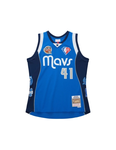 Unisex Dallas Mavericks Dirk Nowitzki Blue Hall of Fame Class of 2023 Throwback Swingman Jersey,Dallas Mavericks,NBA,JERSEY with