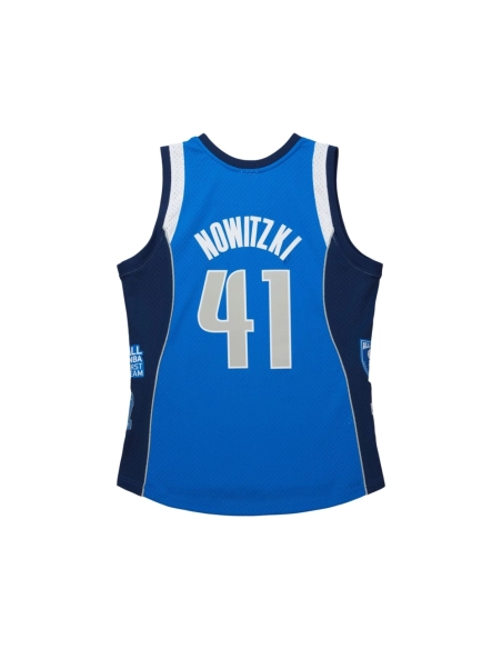 Unisex Dallas Mavericks Dirk Nowitzki Blue Hall of Fame Class of 2023 Throwback Swingman Jersey,Dallas Mavericks,NBA,JERSEY with