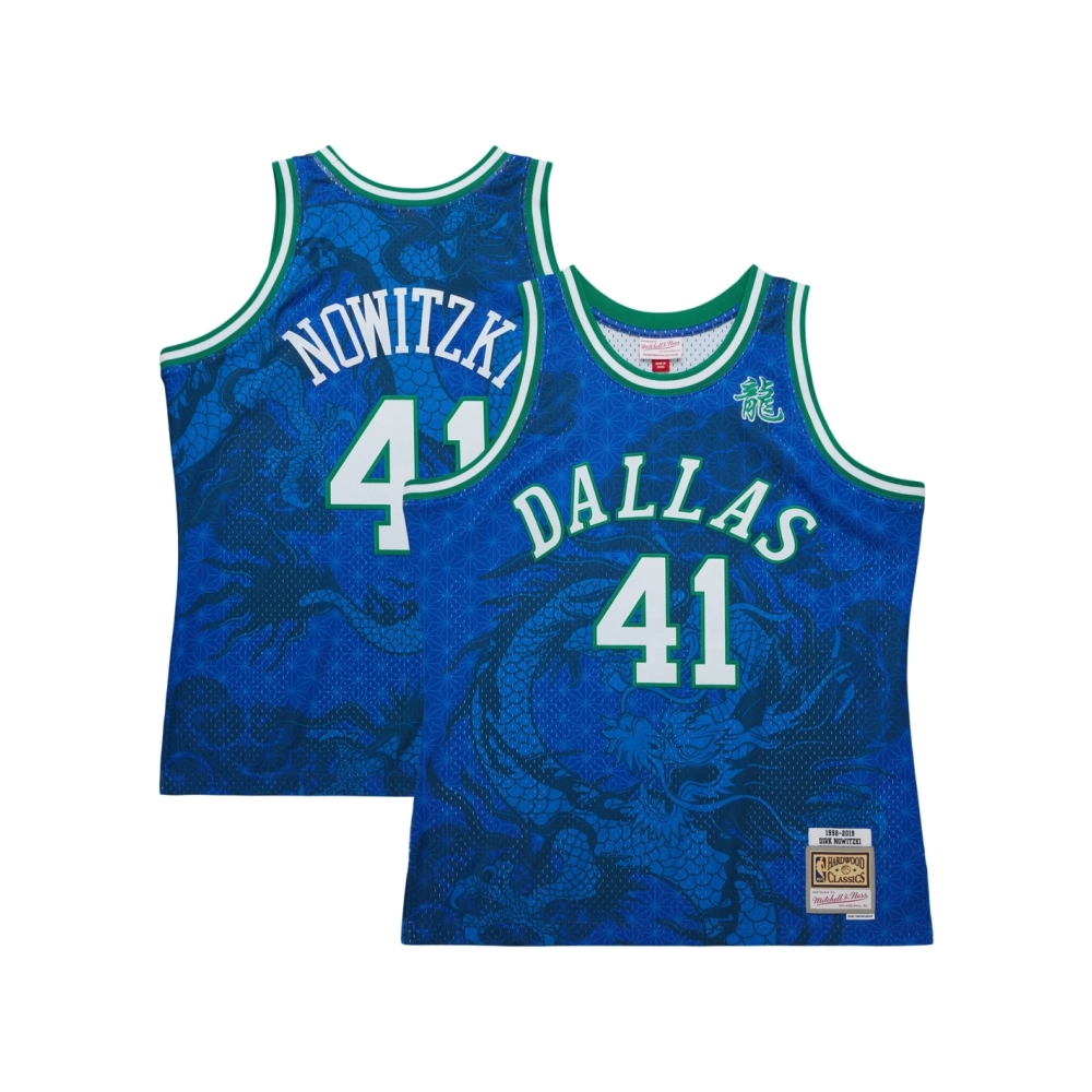 Mens Dallas Mavericks Dirk Nowitzki Blue 1998-2019 Hardwood Classics Asian Heritage 6.0 Swingman Throwback Player Jersey,Dallas 