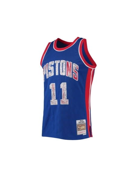 Mens Detroit Pistons Isiah Thomas Blue 1988 89 Hardwood Classics NBA 75th Anniversary Diamond Swingman Jersey,Detroit Pistons,NB
