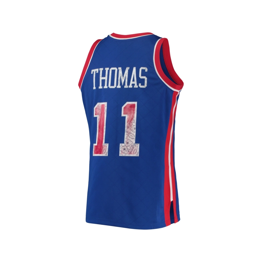 Mens Detroit Pistons Isiah Thomas Blue 1988 89 Hardwood Classics NBA 75th Anniversary Diamond Swingman Jersey,Detroit Pistons,NB
