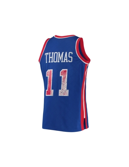 Mens Detroit Pistons Isiah Thomas Blue 1988 89 Hardwood Classics NBA 75th Anniversary Diamond Swingman Jersey,Detroit Pistons,NB