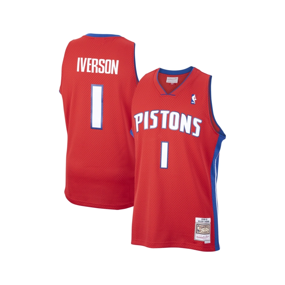Mens Detroit Pistons Allen Iverson Red 2008 09 Hardwood Classics Swingman Jersey,Detroit Pistons,NBA,JERSEY with free shipping