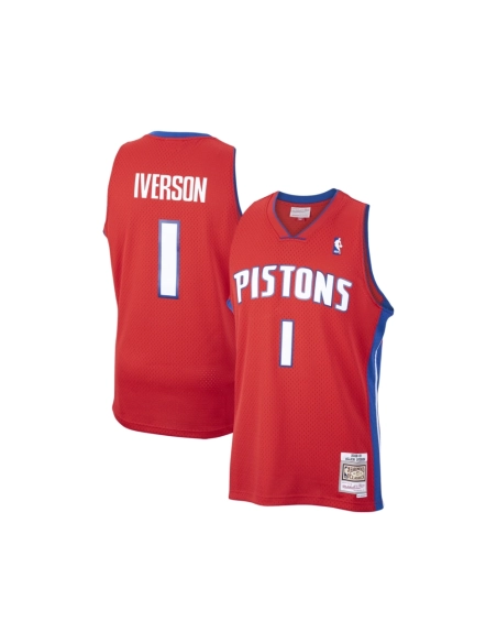 Mens Detroit Pistons Allen Iverson Red 2008 09 Hardwood Classics Swingman Jersey,Detroit Pistons,NBA,JERSEY with free shipping