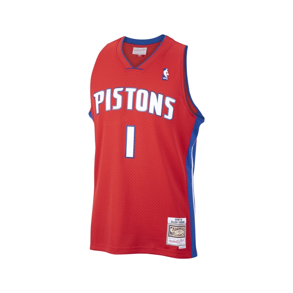 Mens Detroit Pistons Allen Iverson Red 2008 09 Hardwood Classics Swingman Jersey,Detroit Pistons,NBA,JERSEY with free shipping